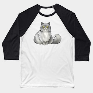 Cat - British Longhair - Gray Baseball T-Shirt